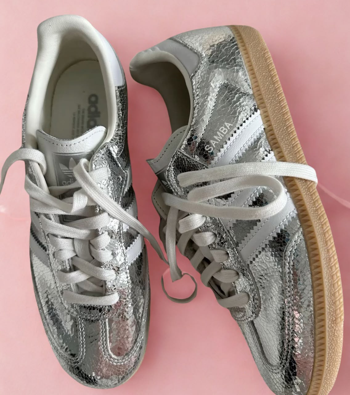 Adidas Samba OG (Silver Cracked Metallic Colorway)
